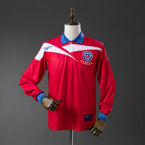 Camiseta Chile Local 1998 Adultos Manga Larga