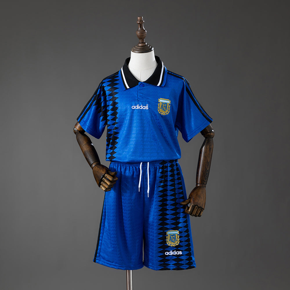Camiseta + Short Argentina 1994 Visitante Niños
