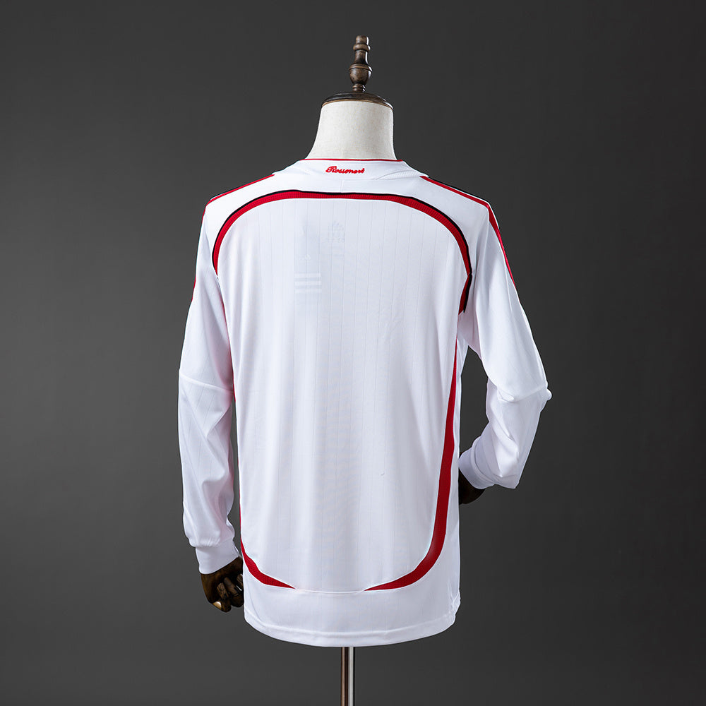 Camiseta AC Milan 2006/2007 Manga Larga Visitante Adultos