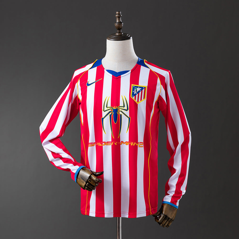 Camiseta Atletico de Madrid Local SpiderMan Manga Larga 2004/05 Adultos
