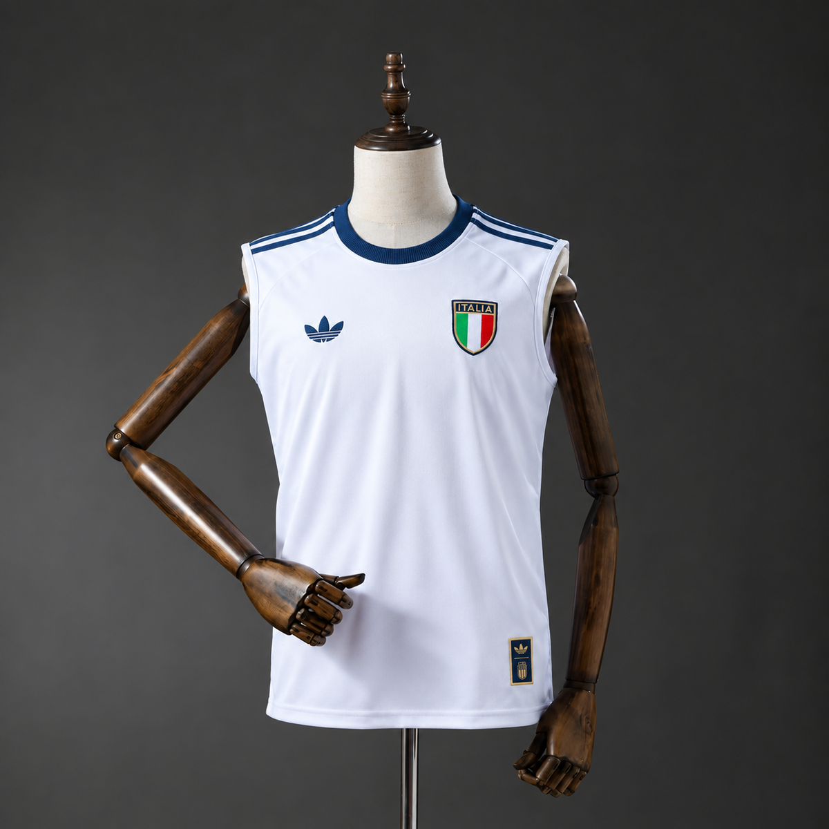 Camiseta Italia Entrenamiento Blanco Sin Mangas 26/27 Adultos