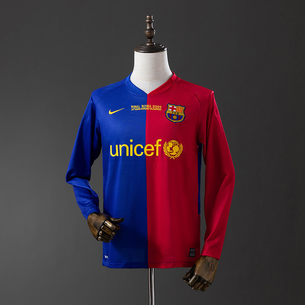 Camiseta Barcelona 2008/2009 Manga Larga Local Adultos