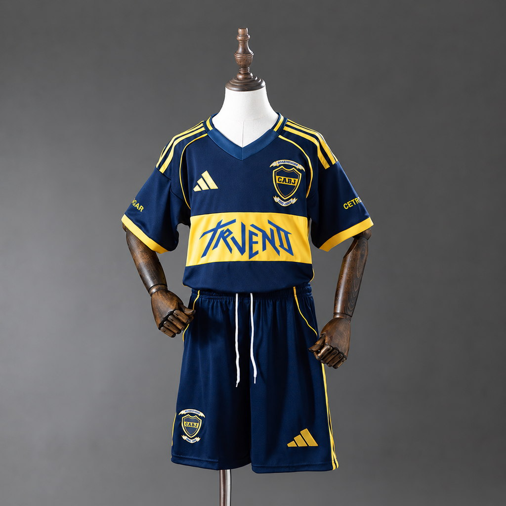 Camiseta + Short Boca Juniors Trueno Version 25/26 Niños