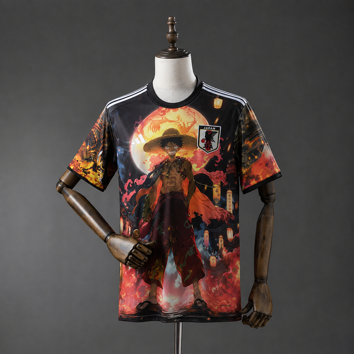 Camiseta Japón Edición Especial One Piece Luffy Fuego Adultos