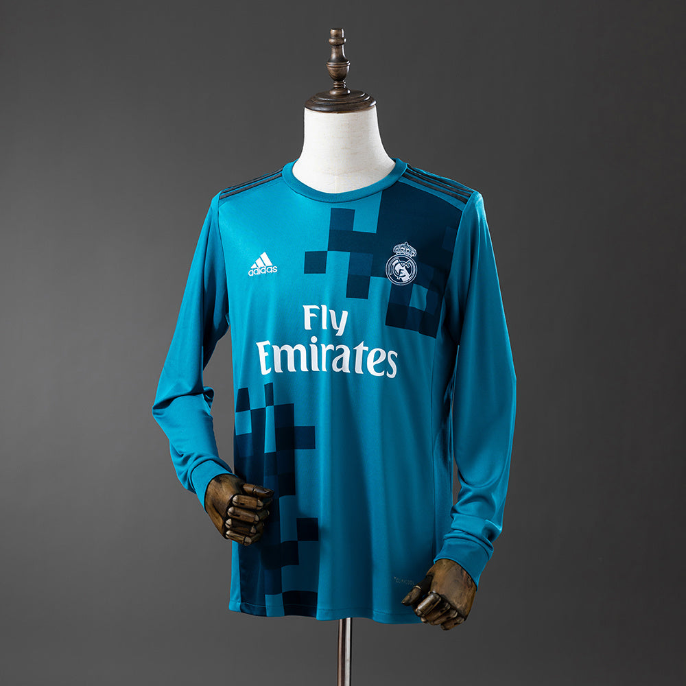 Camiseta Real Madrid 17/18 Visitante Manga Larga Adultos