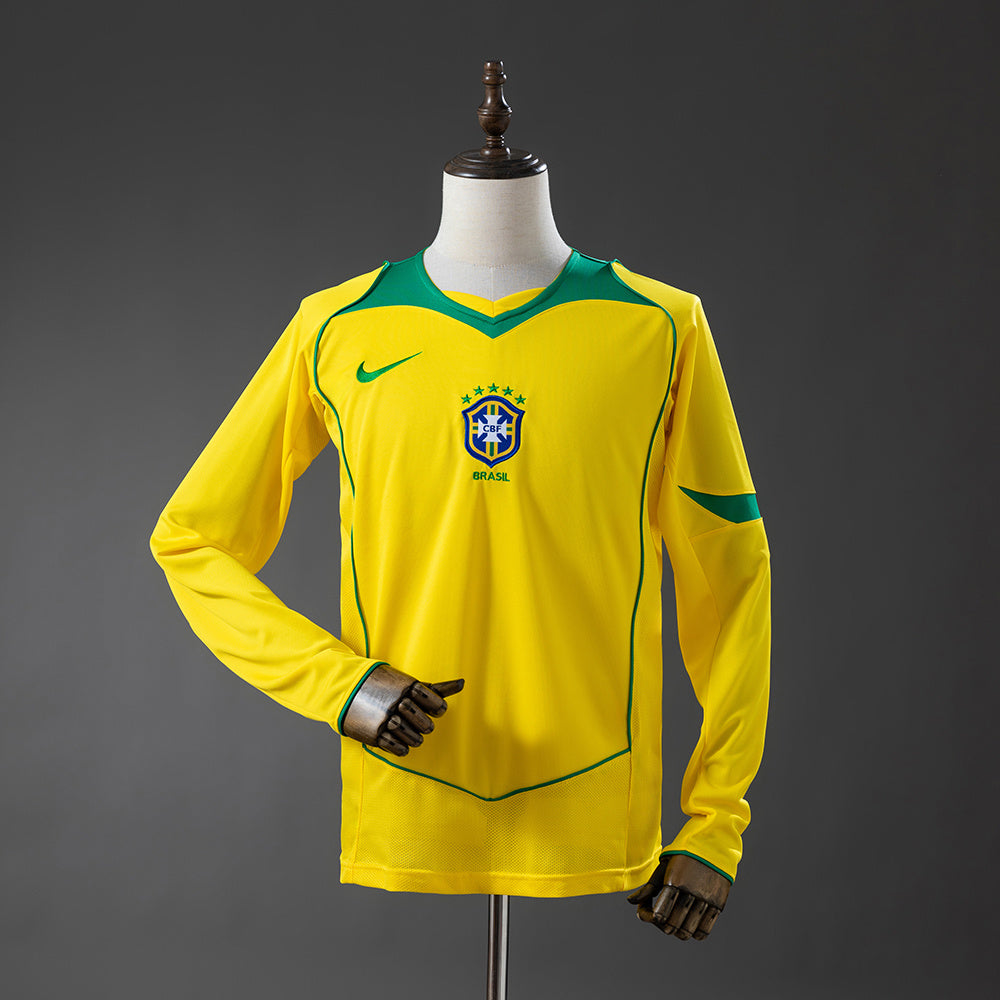 Camiseta Brasil 2004 Manga Larga Adultos