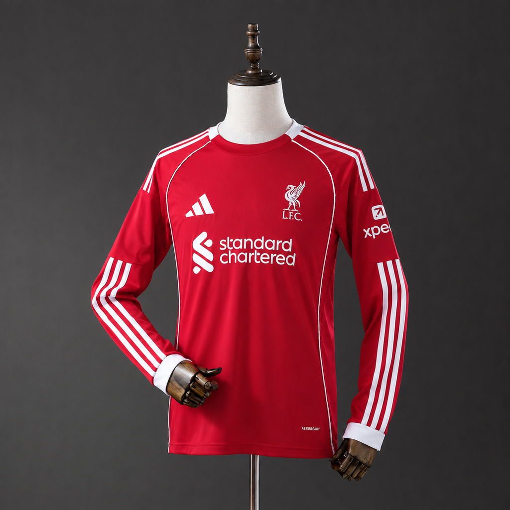 Camiseta Liverpool Local 25/26 Manga Larga Adultos