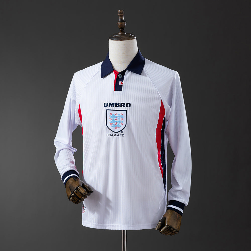 Camiseta Inglaterra Local Manga Larga 1998 Adultos