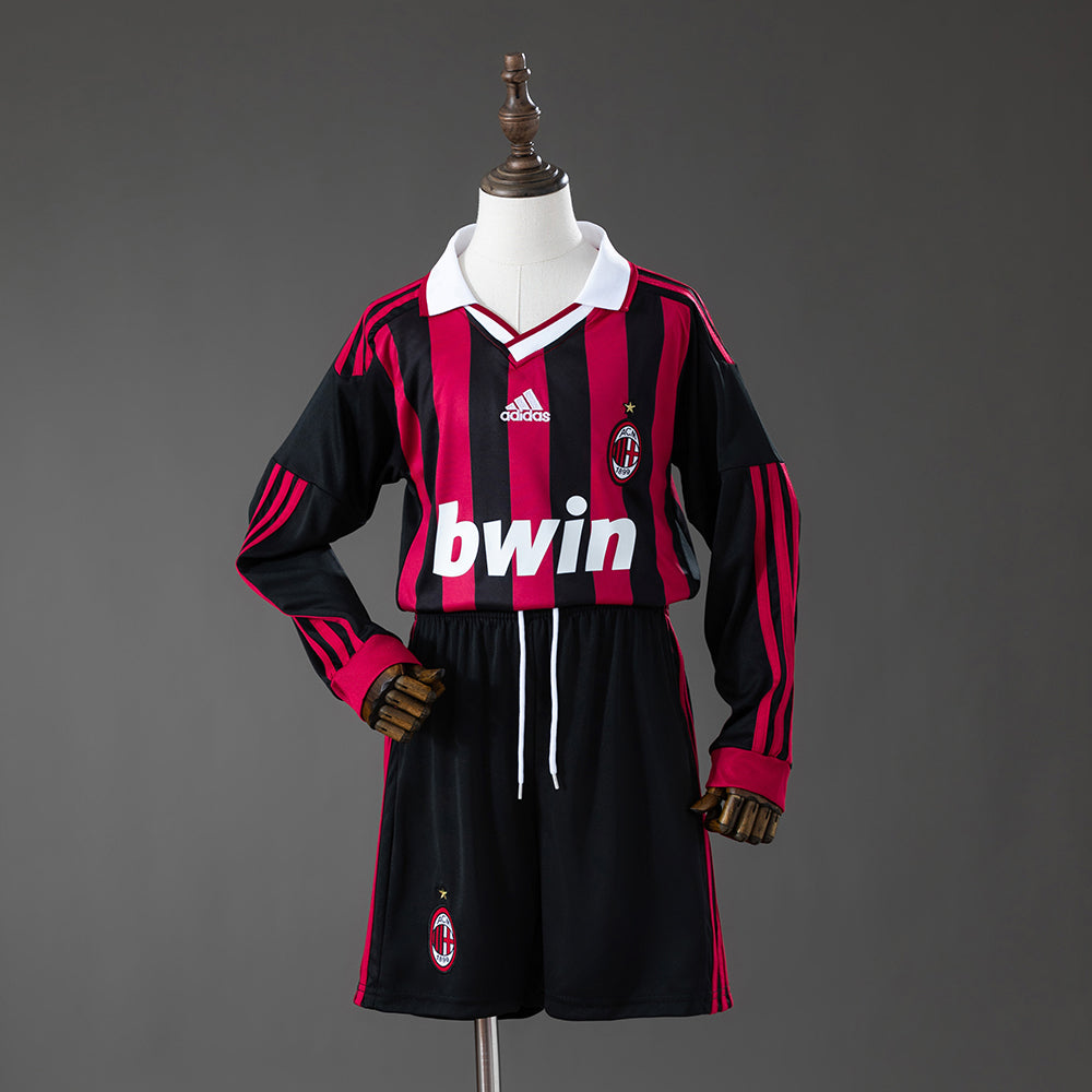 Camiseta + Short Milan 09/10 Manga Larga Niños