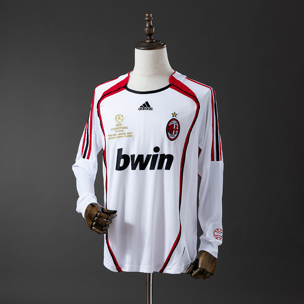 Camiseta AC Milan 2006/2007 Manga Larga Visitante Adultos