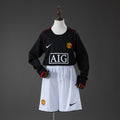 Camiseta + Short Manchester United Visitante 07/08 Manga Larga Niños