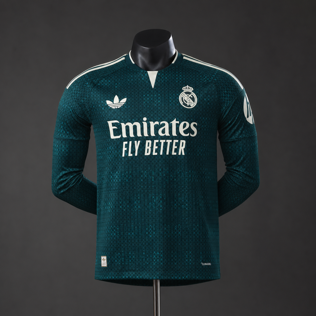 Camiseta Real Madrid Visitante Manga Larga 26/27 Adultos [PLAYER VERSION]