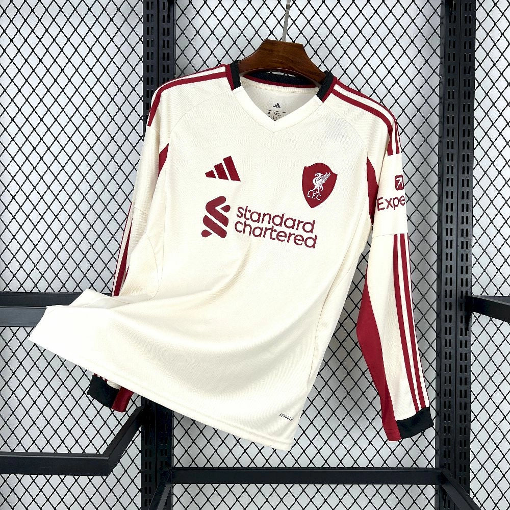 Camiseta Liverpool Visitante 25/26 Adultos Manga Larga