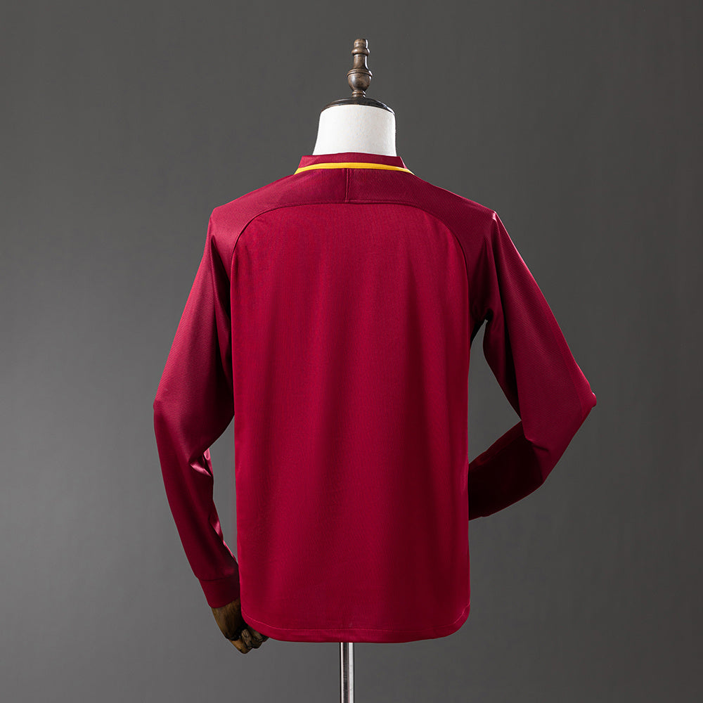Camiseta Roma Local 2017/18 Manga Larga Adultos
