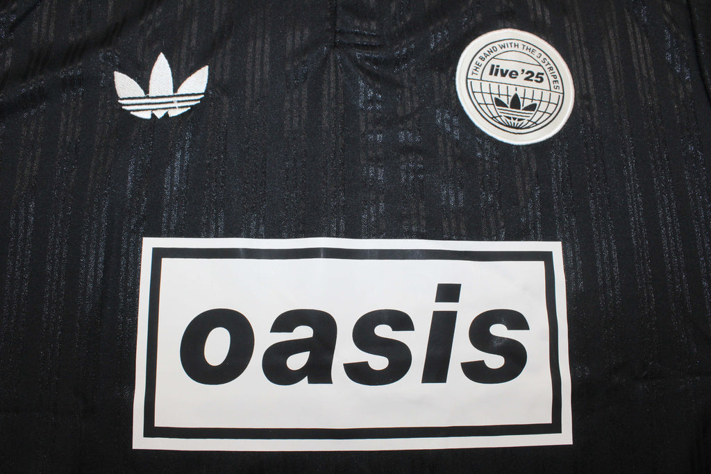 Camiseta Oasis Band Jacquard Striped Black Manga Corta Adultos