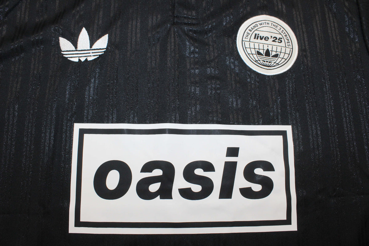 Camiseta Oasis Band Jacquard Striped Black Manga Corta Adultos