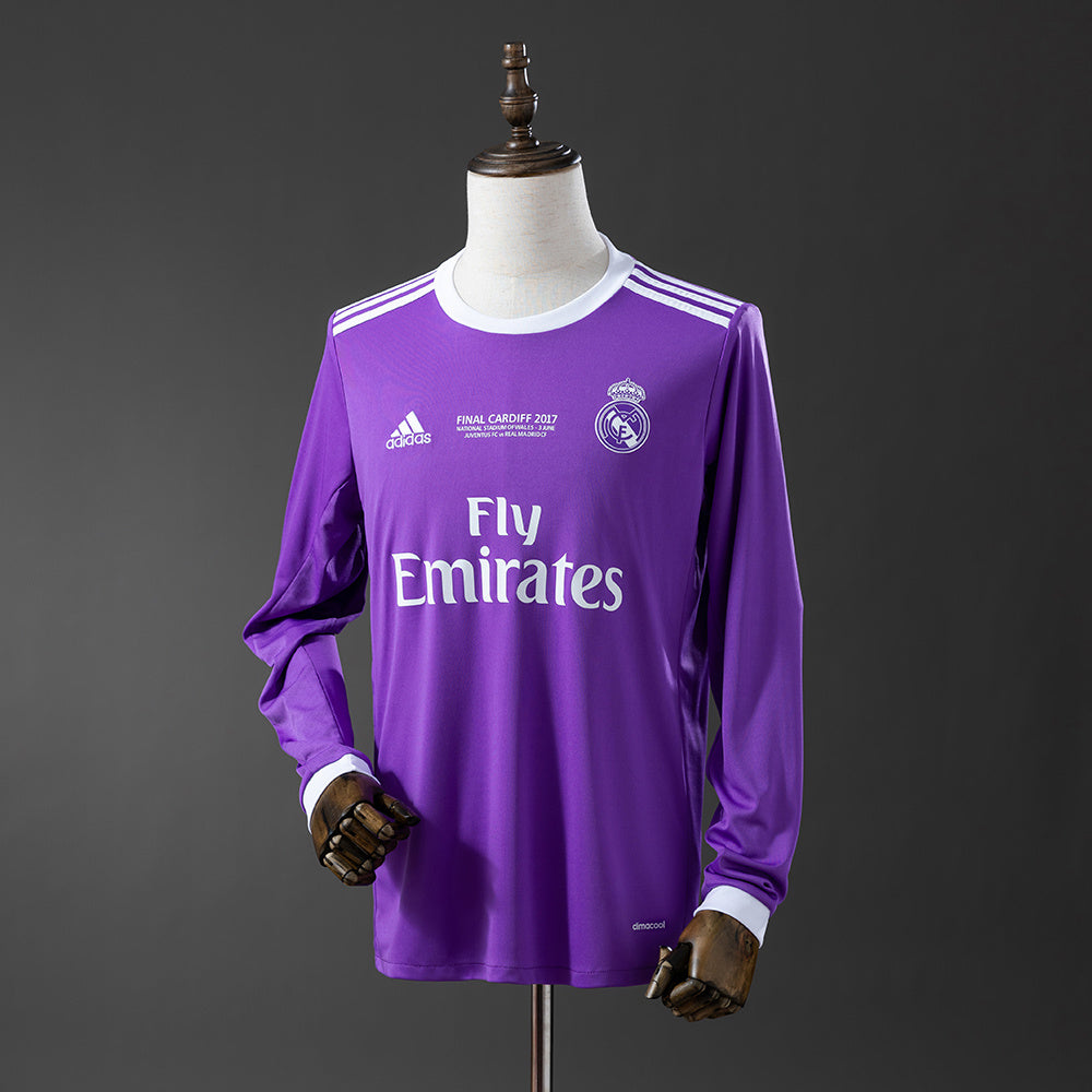 Camiseta Real Madrid 16/17 Visitante Manga Larga Adultos