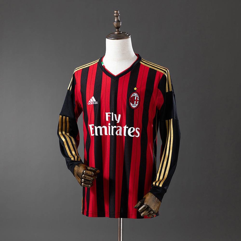 Camiseta AC Milan 2013/2014 Local Adultos Manga Larga