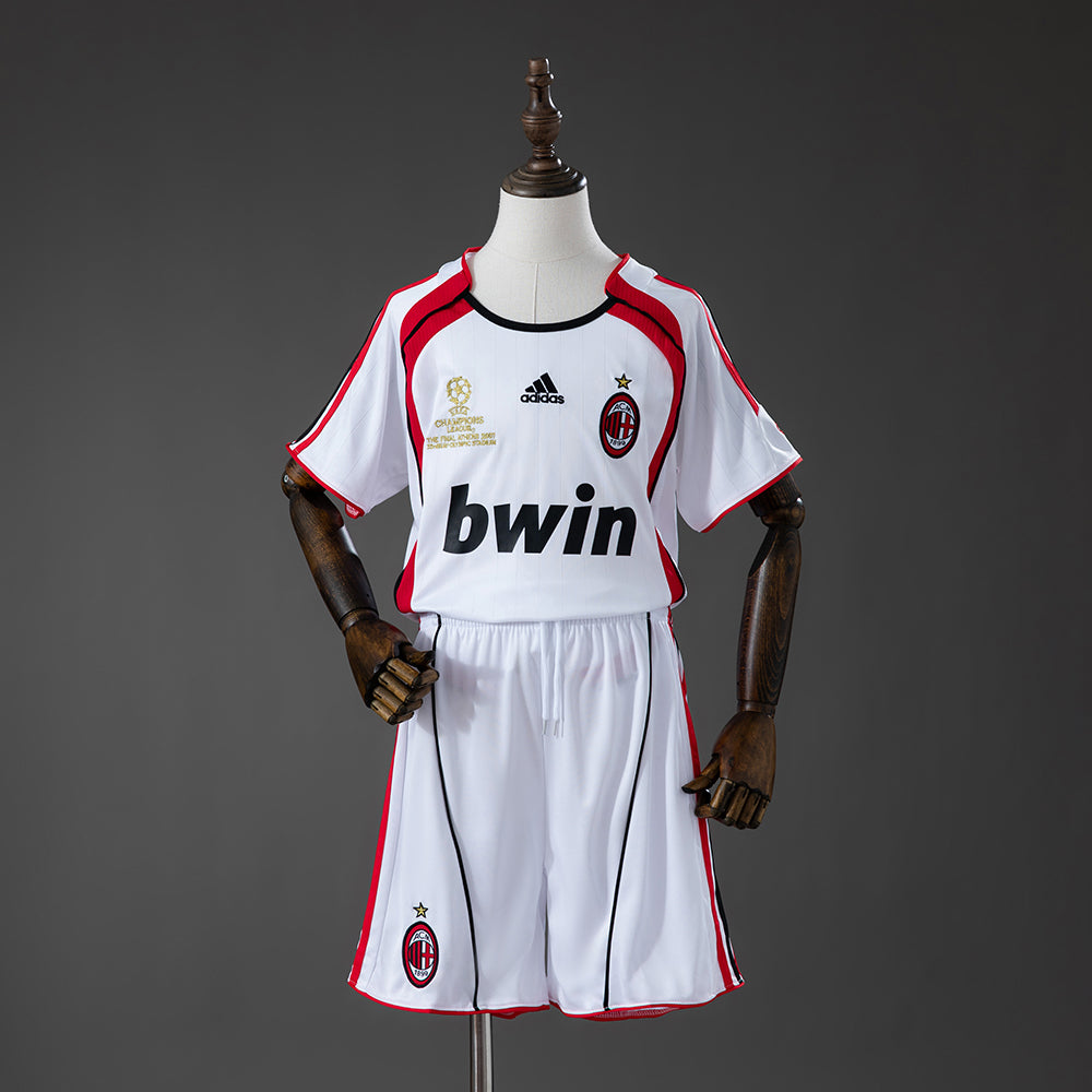Camiseta + Short Milan Visitante 06/07 Retro Niños