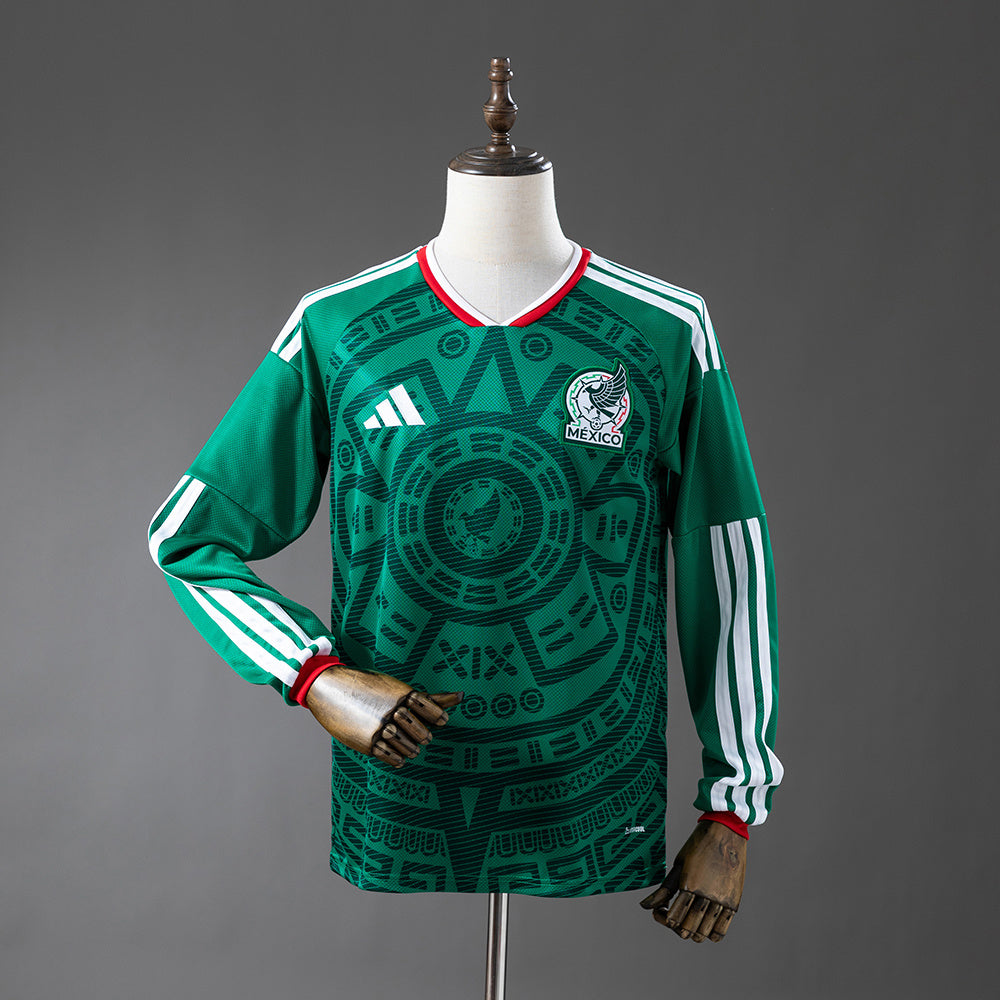 Camiseta México Local 26/27 Adultos Manga Larga