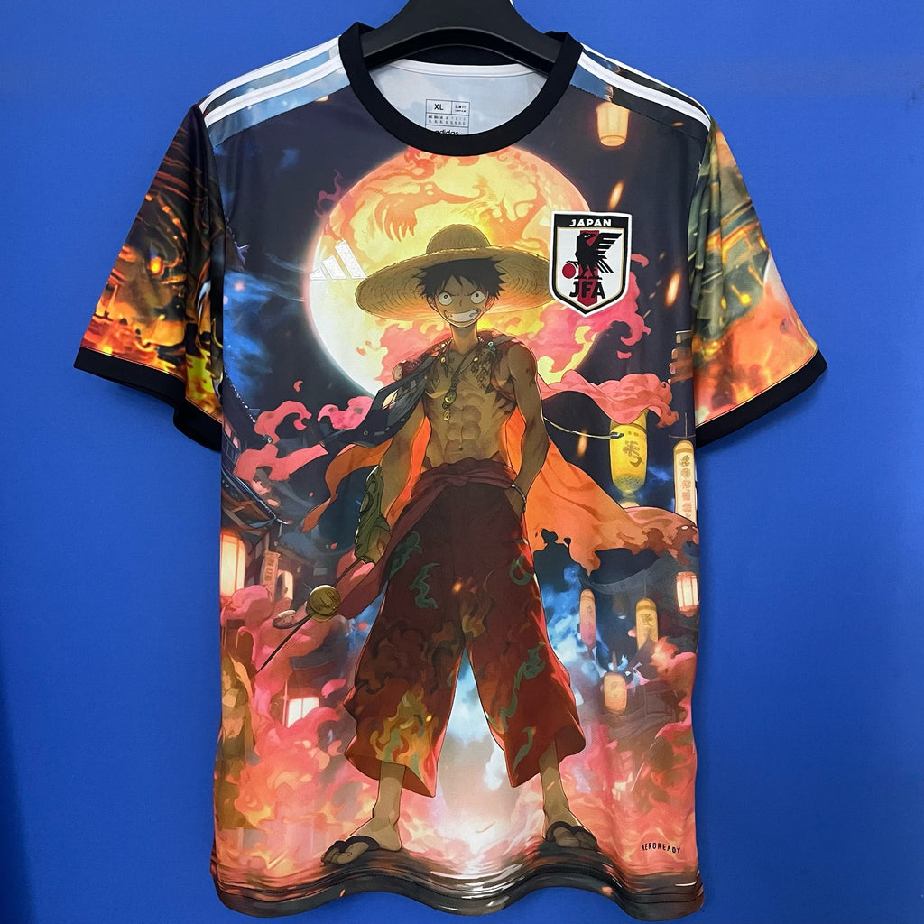 Camiseta Japón Edición Especial One Piece Luffy Fuego Adultos