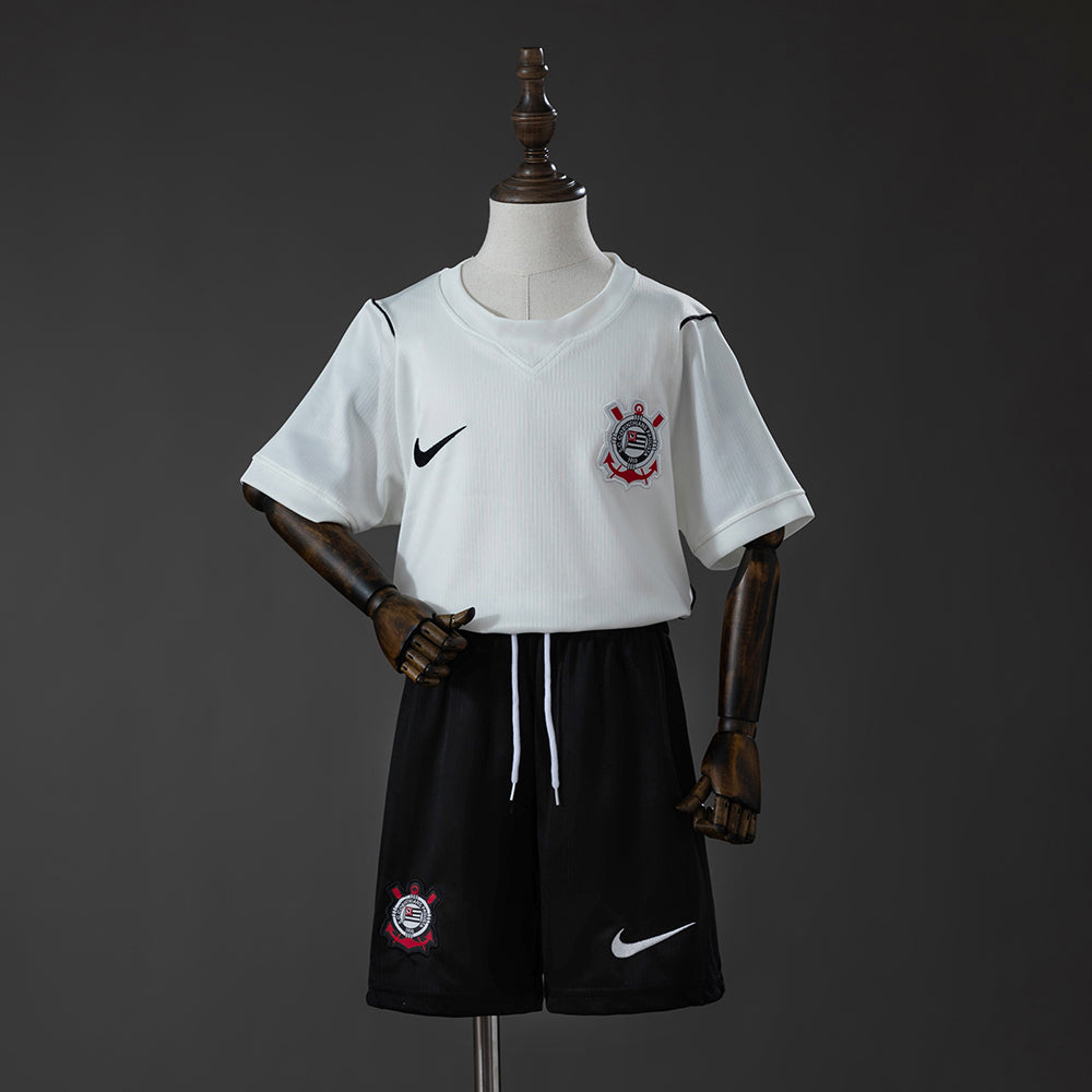 Camiseta + Short Corinthians Local 26/27 Niños