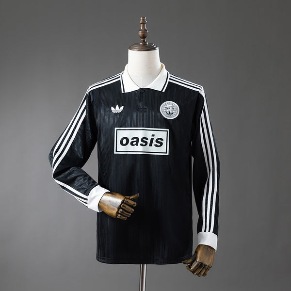 Camiseta Oasis Band Jacquard Striped Black Manga Larga Adultos