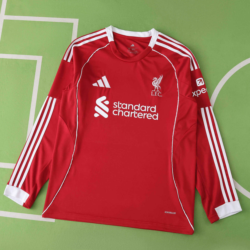 Camiseta Liverpool Local 25/26 Manga Larga Adultos