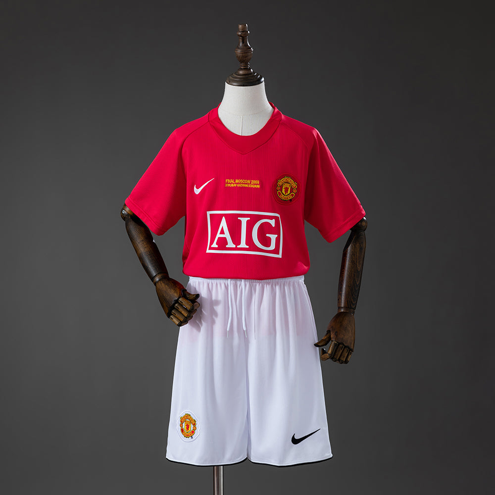 Camiseta + Short Manchester United Local 07/08 Niños