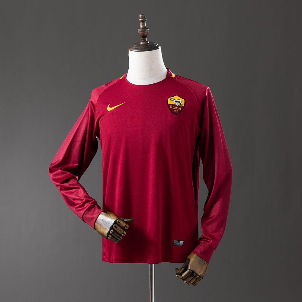 Camiseta Roma Local 2017/18 Manga Larga Adultos