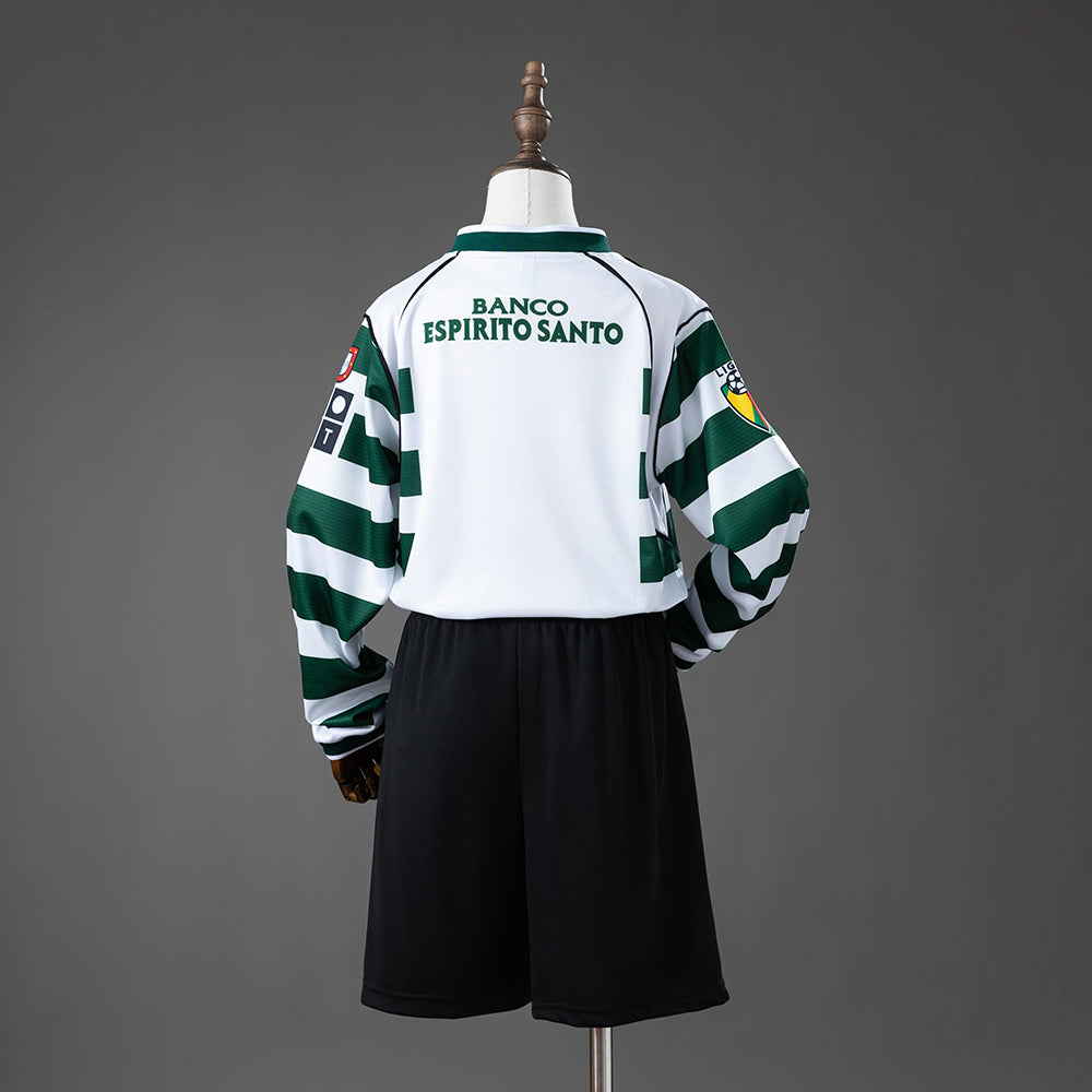 Camiseta + Short Sporting de Lisboa Local Manga Larga 2001/03 Niños
