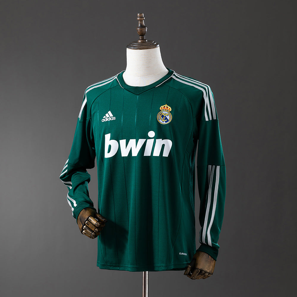 Camiseta Real Madrid 12/13 Visitante Manga Larga Adultos