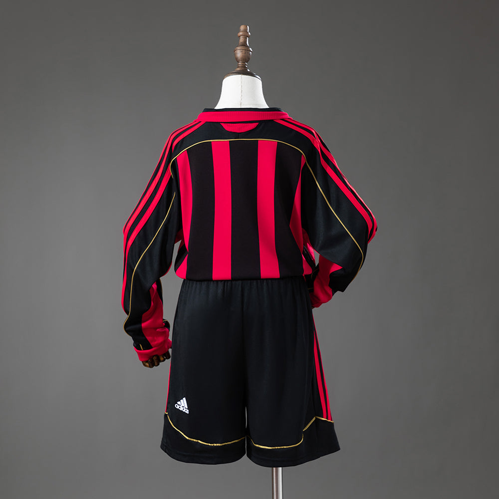 Camiseta + Short Milan 06/07 Manga Larga Niños