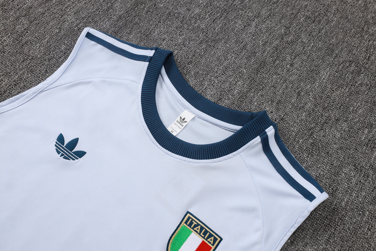 Camiseta Italia Entrenamiento Blanco Sin Mangas 26/27 Adultos