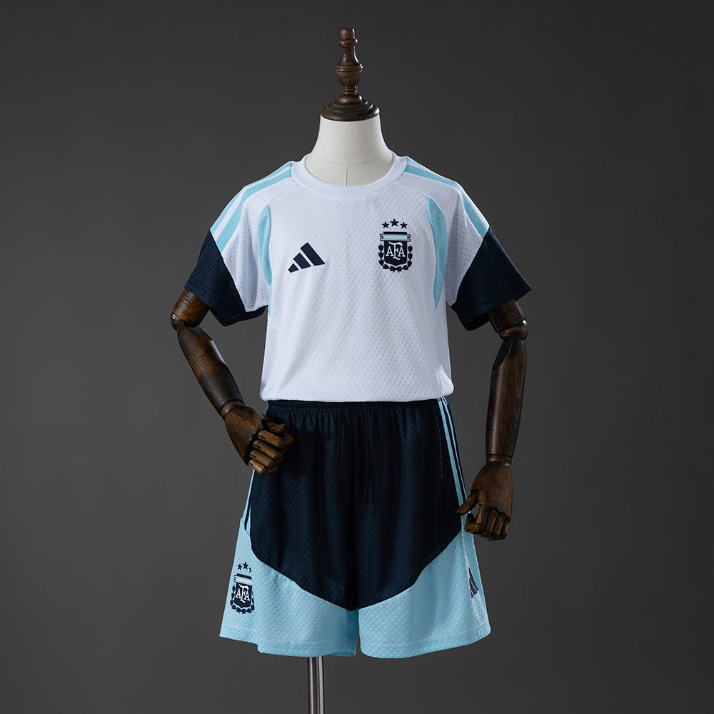 Camiseta + Short Argentina Entrenamiento Blanco 26/27 Niños