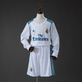 Camiseta + Short Real Madrid Local 2017/18 Manga Larga Niños
