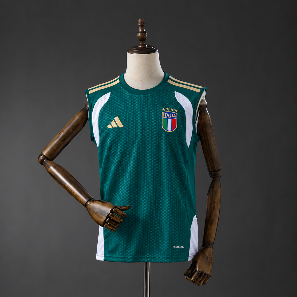 Camiseta Italia Entrenamiento Verde Sin Mangas 26/27 Adultos