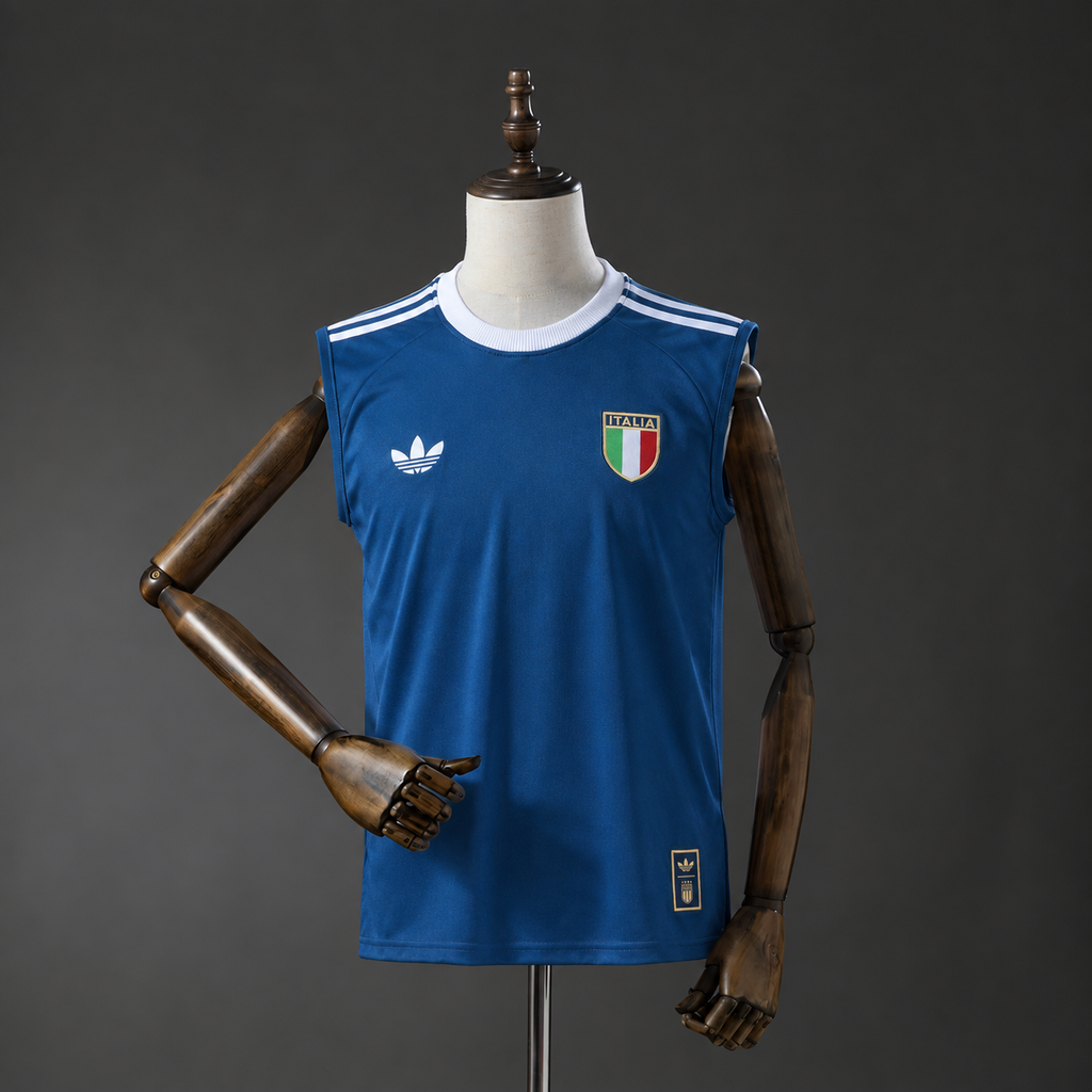 Camiseta Italia Entrenamiento Azul Sin Mangas 26/27 Adultos