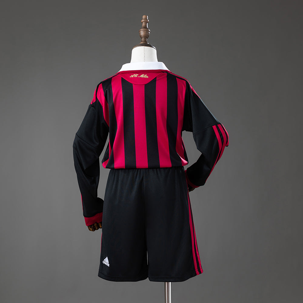 Camiseta + Short Milan 09/10 Manga Larga Niños