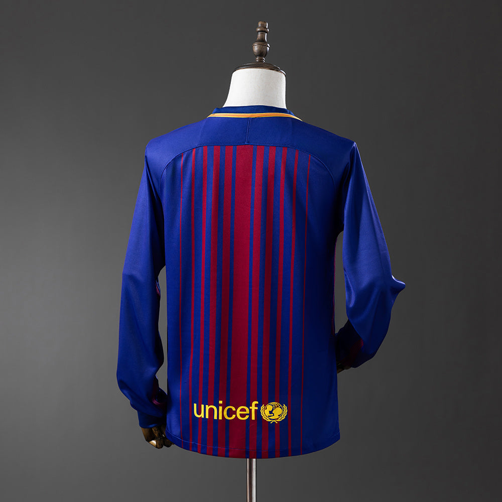 Camiseta Barcelona 2017/2018 Local Manga Larga Adultos