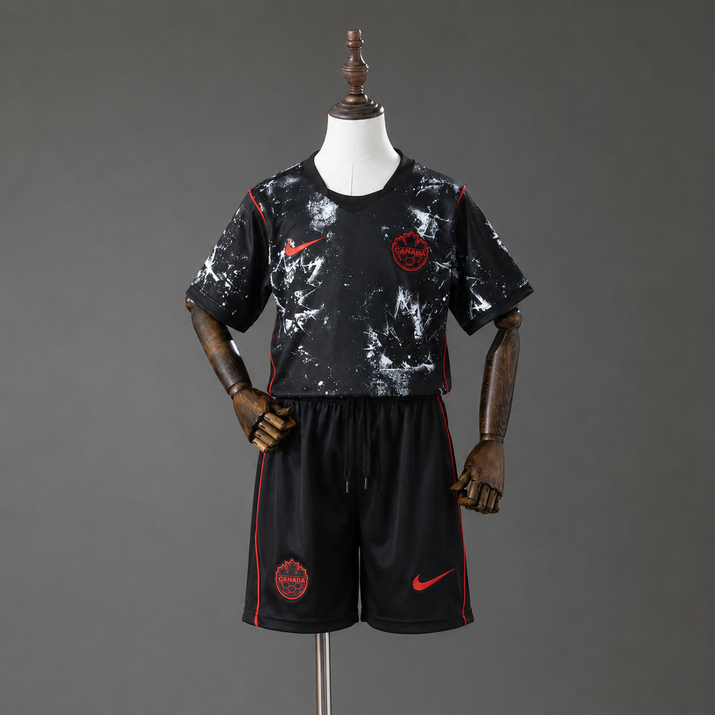 Camiseta + Short Canadá Visitante 26/27 Niños