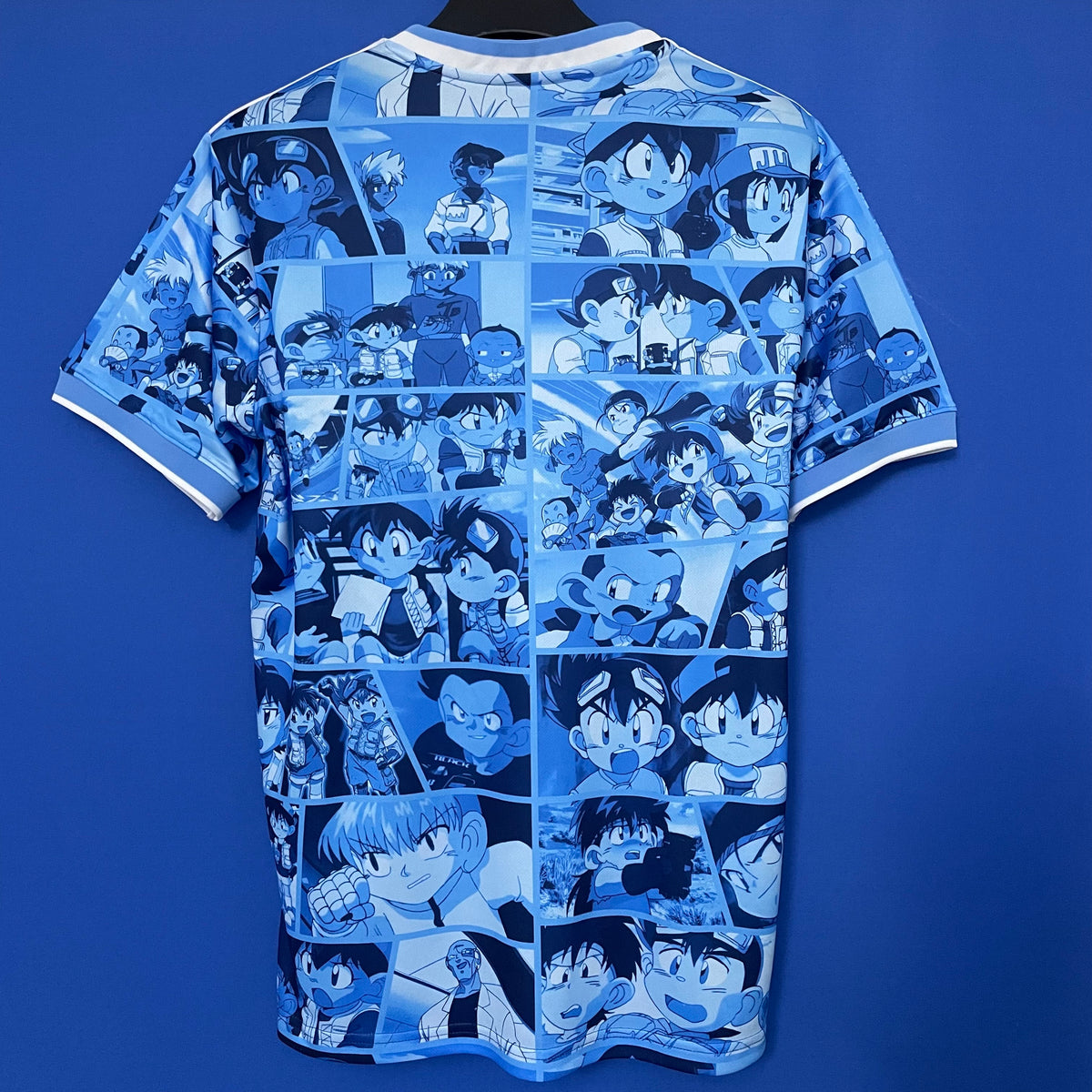Camiseta Japón Edición Especial Super Campeones Manga Azul Adultos