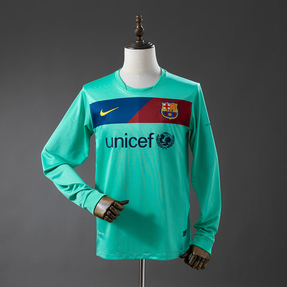 Camiseta Barcelona 2010/2011 Visitante Manga Larga Adultos