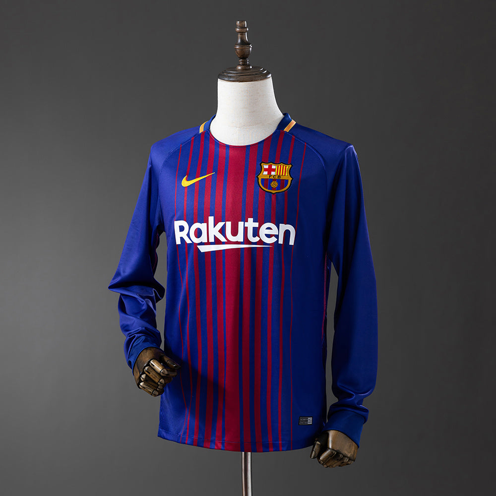 Camiseta Barcelona 2017/2018 Local Manga Larga Adultos