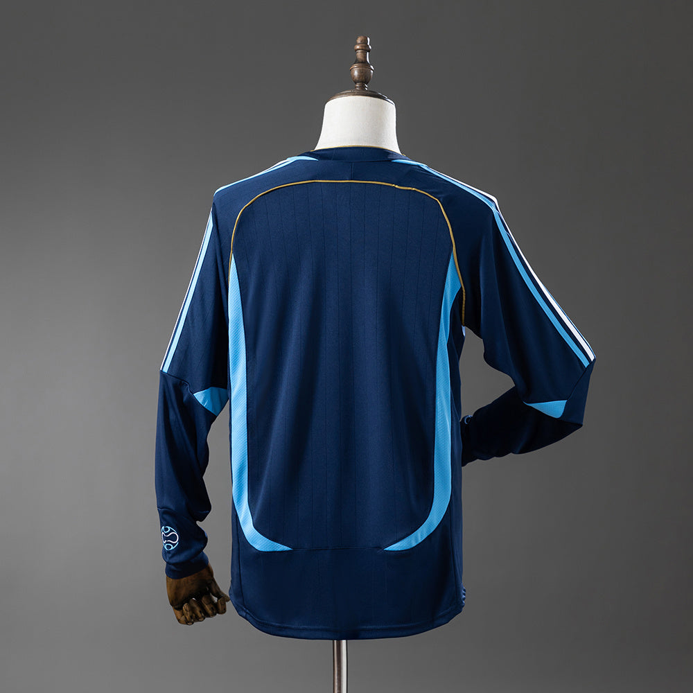 Camiseta Argentina 2006 Visitante Manga Larga Adultos