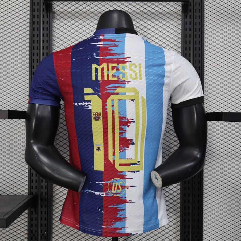 Camiseta Argentina Barcelona Edición Especial MESSI [PLAYER VERSION]