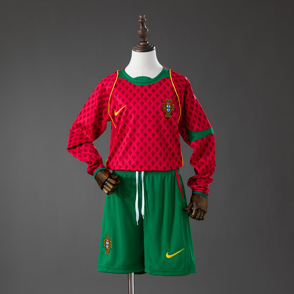Camiseta + Short Portugal Manga Larga 2004 Niños
